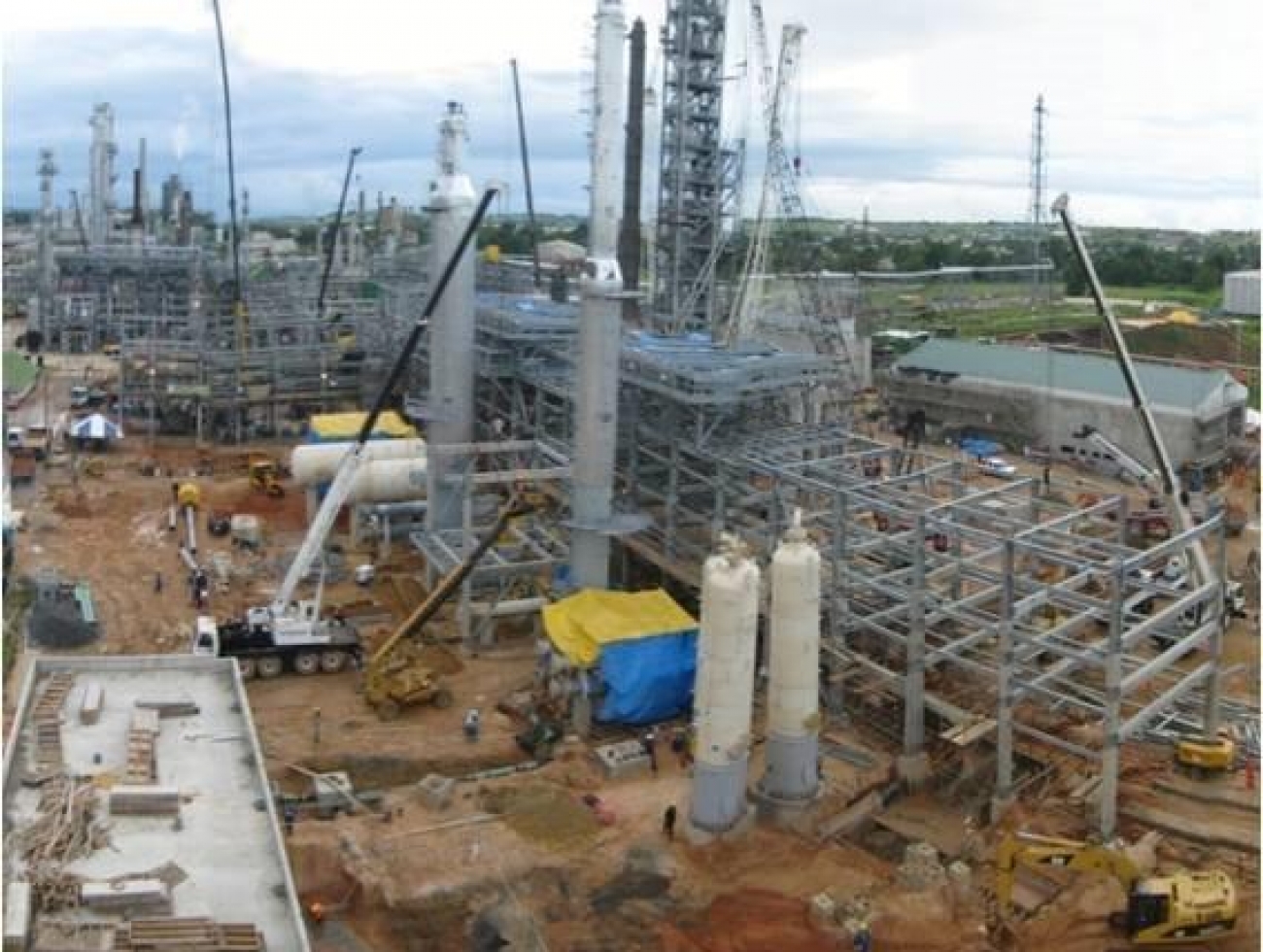 Construction works at the NHT CCR plant, Trinidad