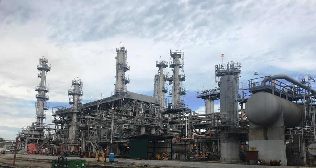 ULSD process unit with distillation columns, Trinidad
